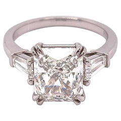 GIA Certified 3.54 Carat Radiant Diamond Engagement Ring