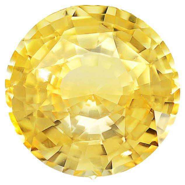 GIA Certified 3.54 Carats Heated Yellow Sapphire