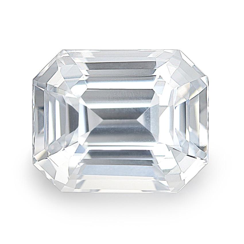 Women's or Men's GIA Certified 3.54 Carats Unheated White Sapphire For Sale