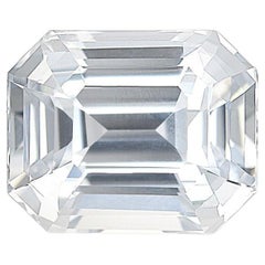 Natural Unheated White Sapphire Gemstone 3.54 carats with GIA Report