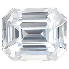 Saphir blanc non chauffé de 3,54 carats certifié GIA