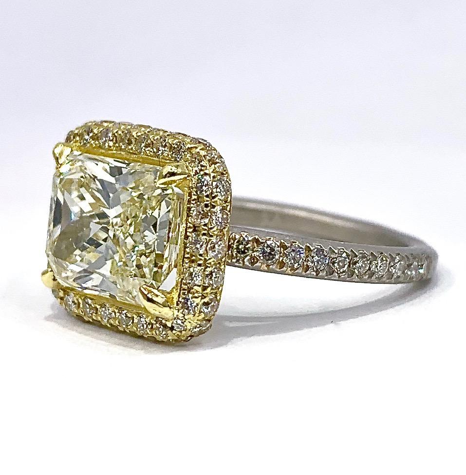 pale yellow diamond engagement ring