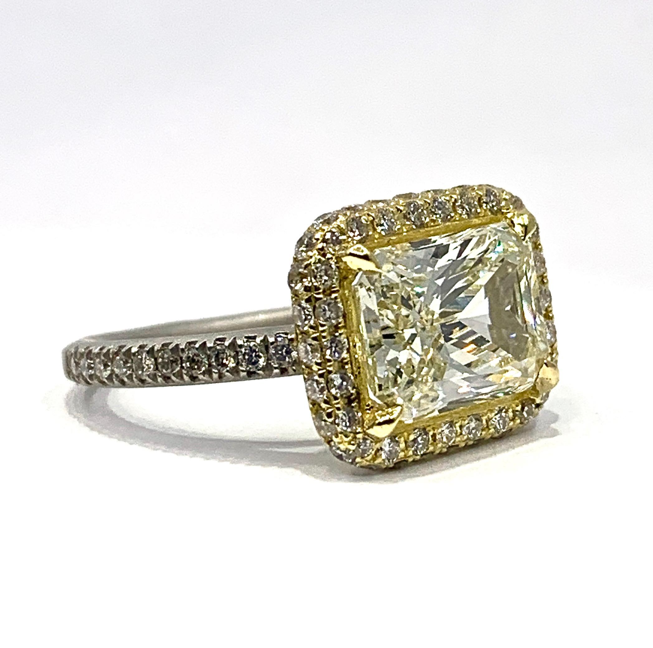 pale yellow diamond ring
