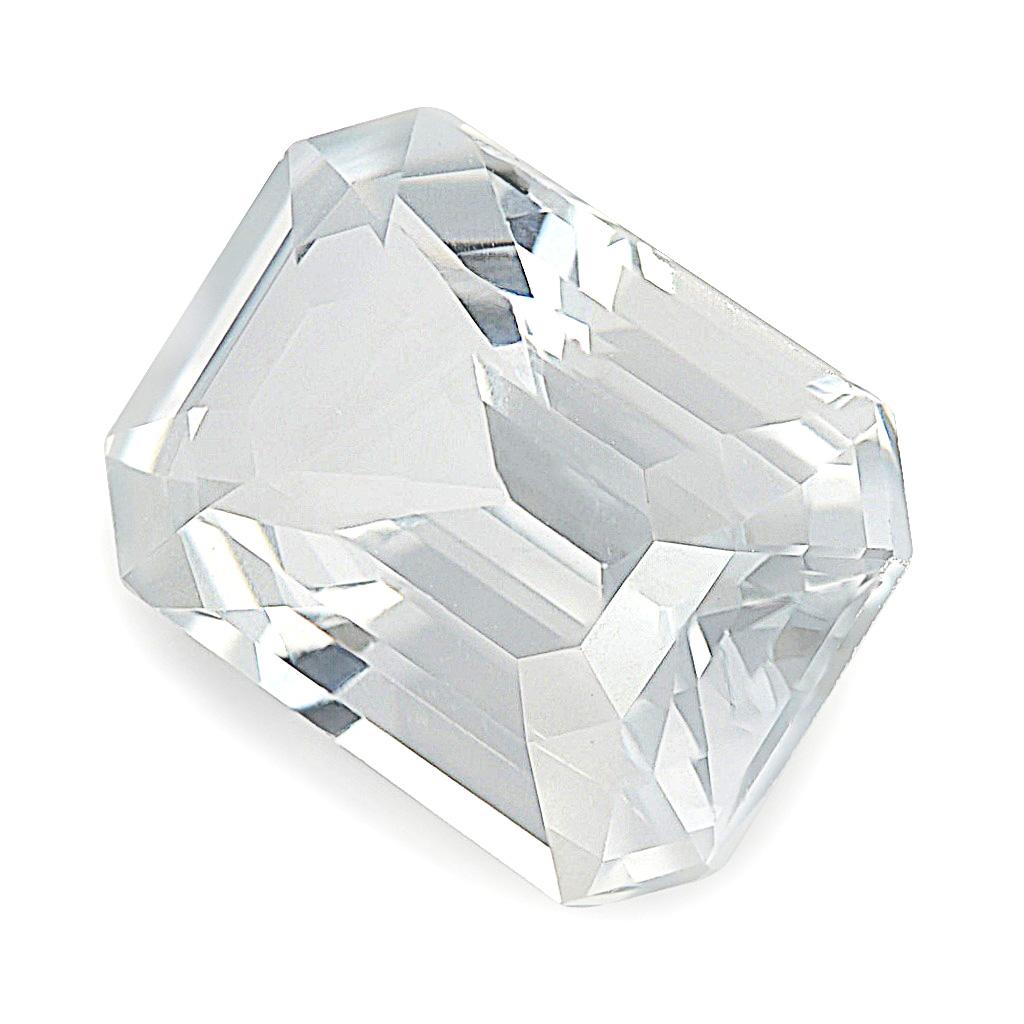 Octagon Cut GIA Certified 3.55 Carats Unheated White Sapphire For Sale