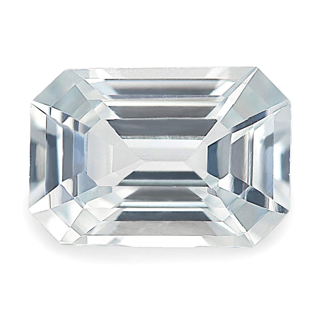 Women's or Men's GIA Certified 3.55 Carats Unheated White Sapphire For Sale