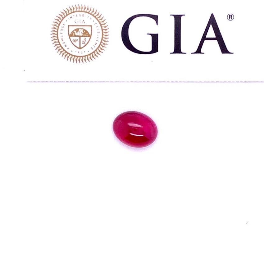 GIA-zertifiziert 3,55ct Oval Form Burma Rubin für Damen oder Herren im Angebot