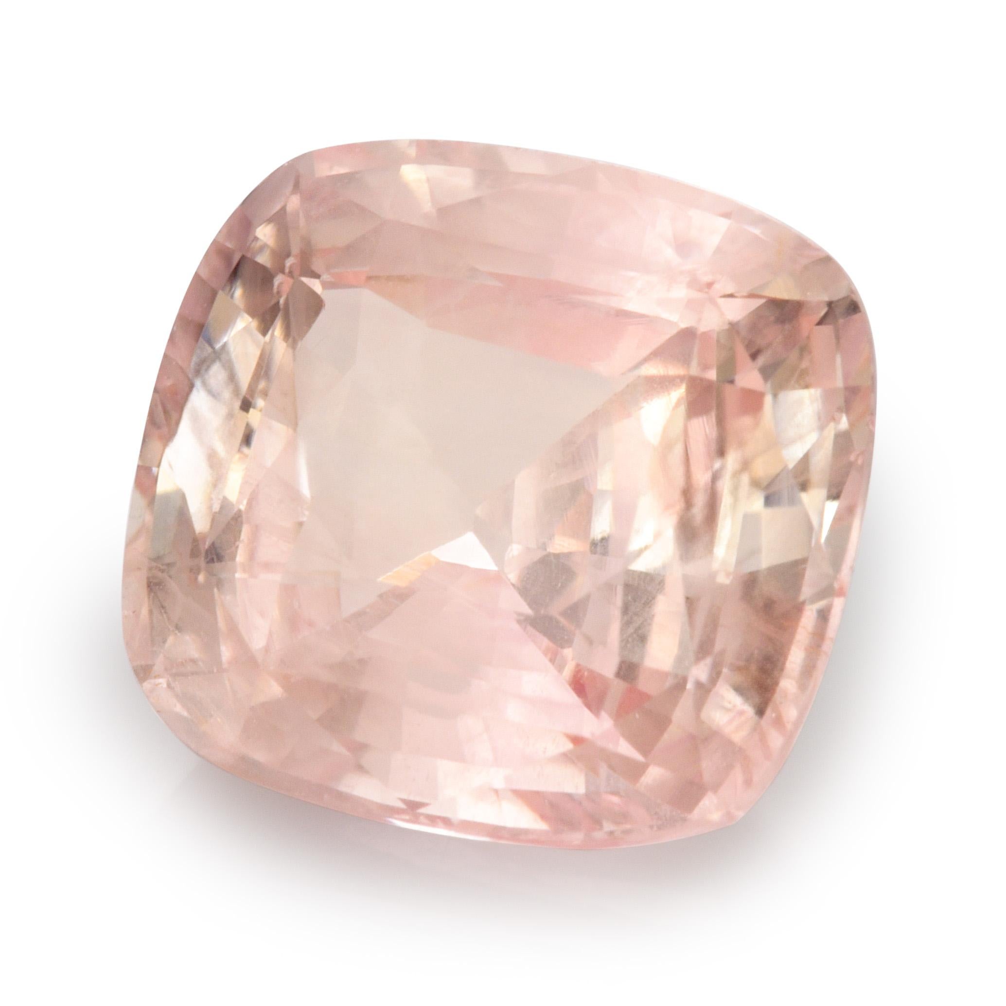 Mixed Cut GIA Certified 3.56 Carats Unheated Padparadscha Sapphire For Sale