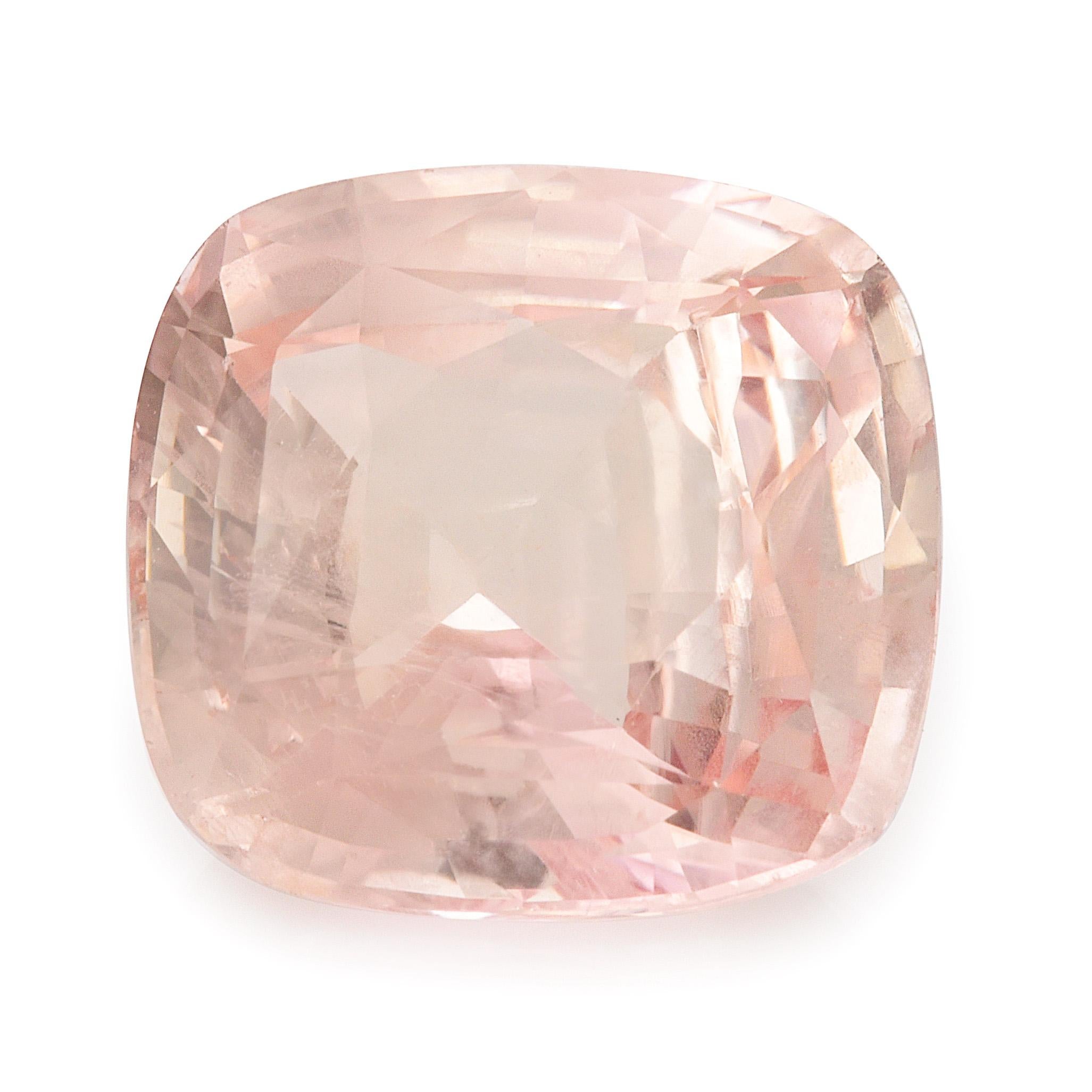 Women's or Men's GIA Certified 3.56 Carats Unheated Padparadscha Sapphire For Sale
