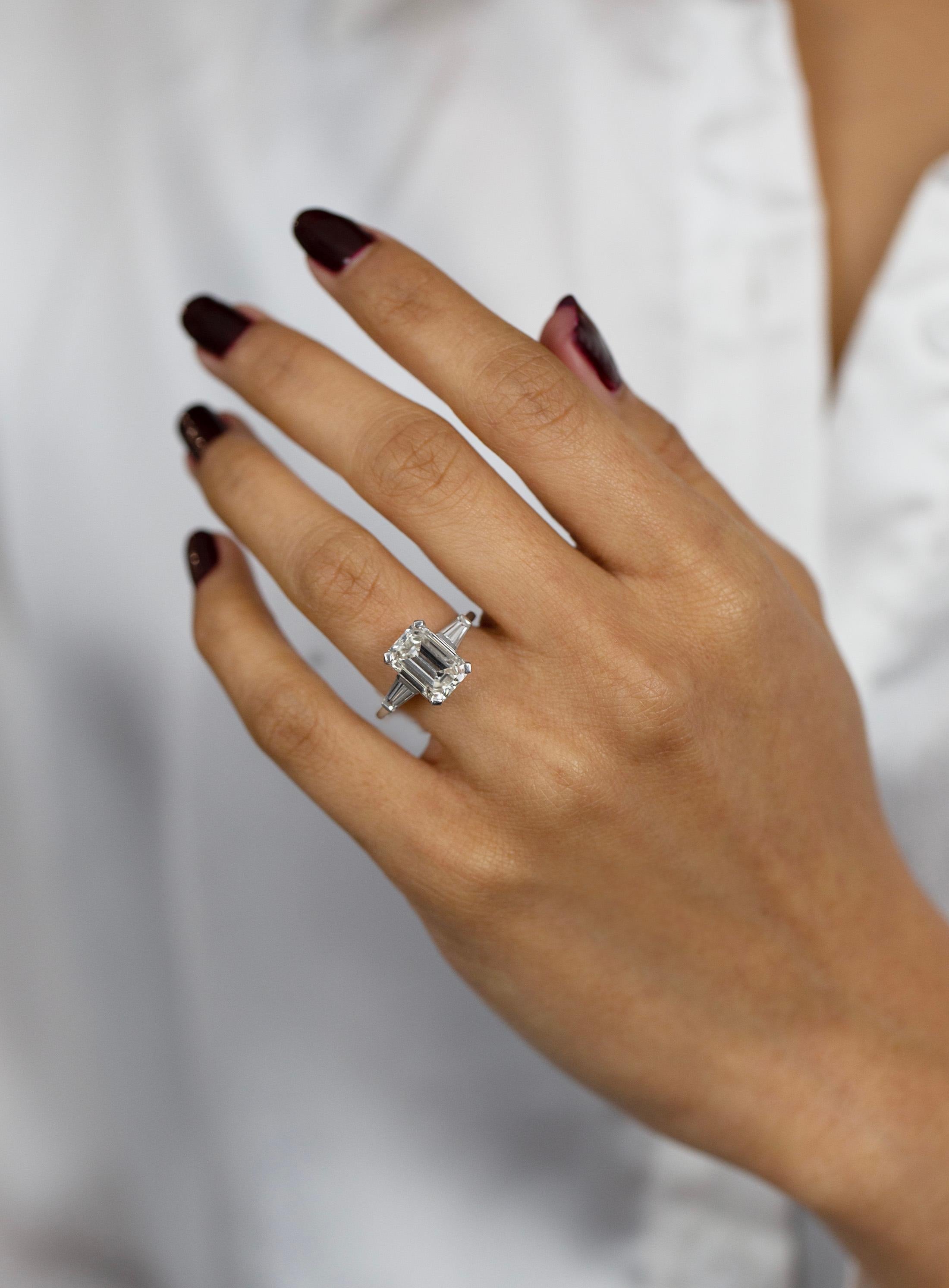 3.5 carat emerald cut diamond ring price
