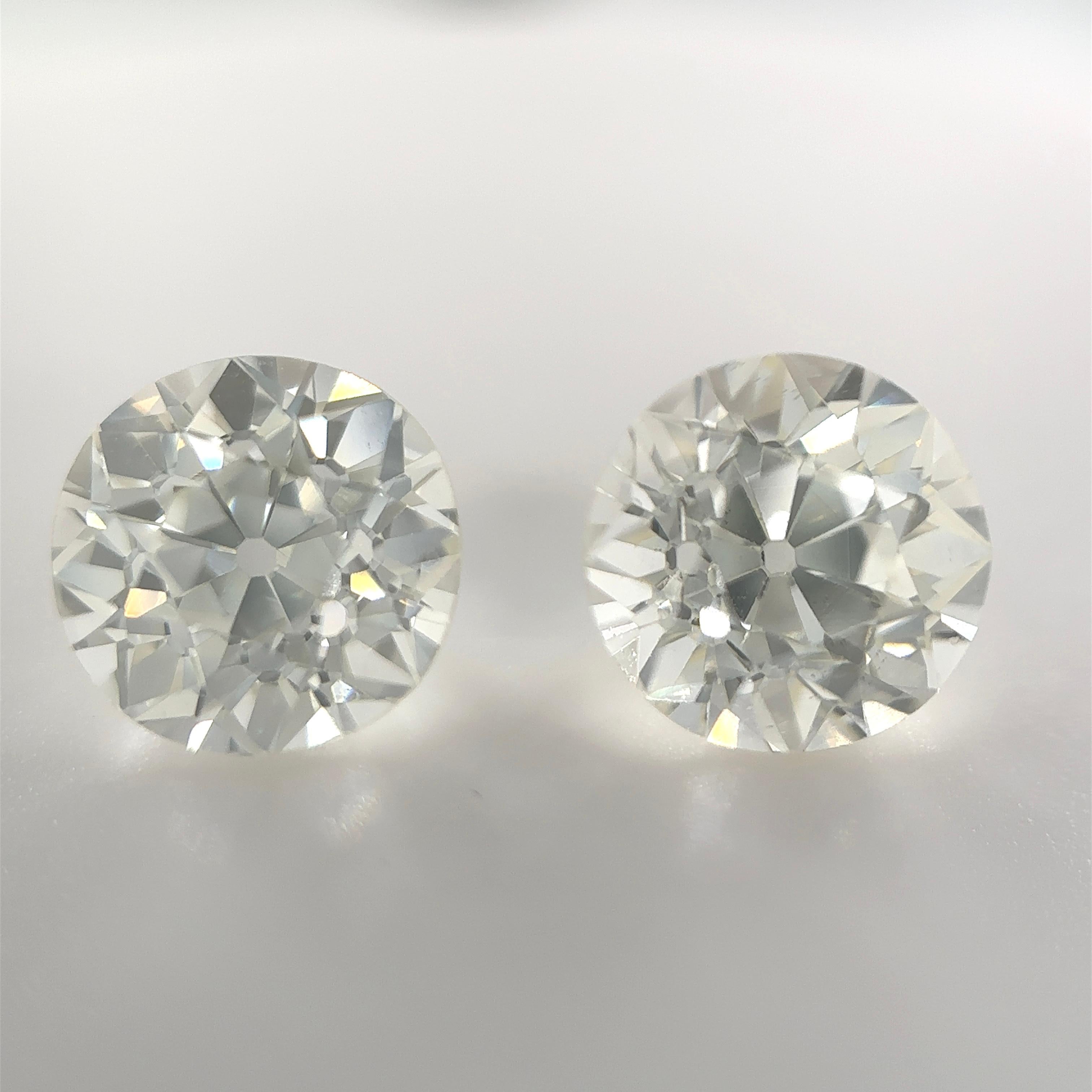 GIA-zertifizierte 3,58 Karat natürliche Diamanten im Altschliff (Optionalisierungsoption) für Damen oder Herren im Angebot