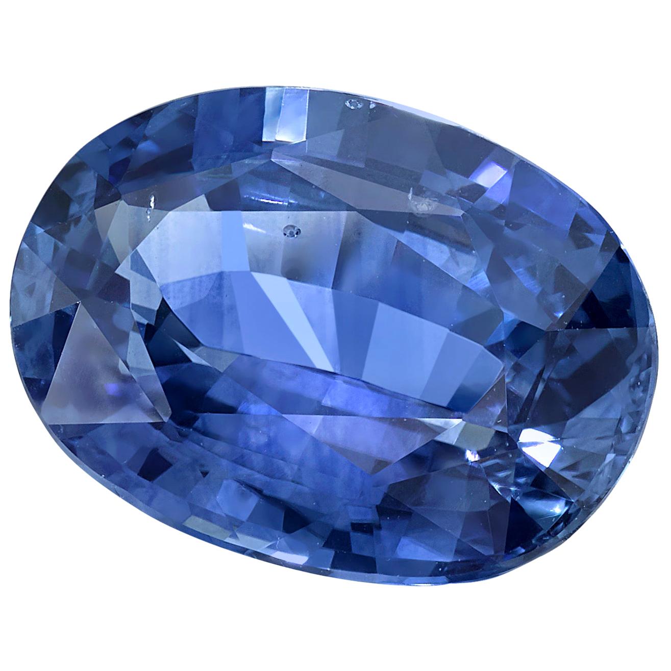 GIA Certified 3.59 Carat Oval Blue Sapphire Loose Stone