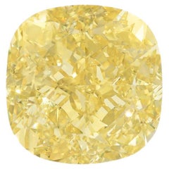 GIA Certified 36 Carat GEM Quality VVS1 Clarity Fancy Yellow Cushion Diamond