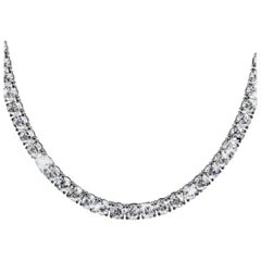 GIA Certified 36 Carat Natural Untreated Diamond Tennis Necklace