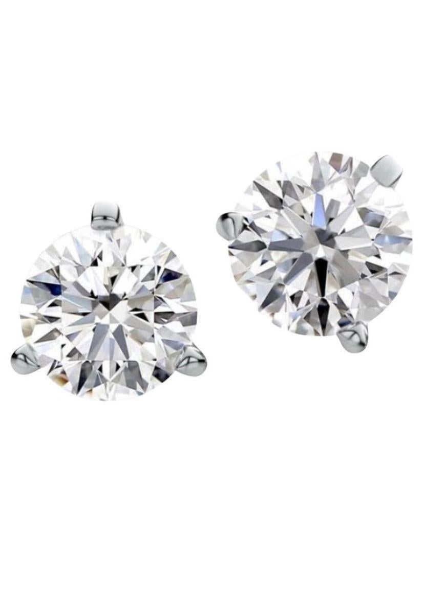 Gorgeous pair of earrings in contemporary design, so elegant and essential style.
Stunning earrings come in 18K gold with 2 pieces of GIA Certified Natural Diamonds in perfect round brilliant cut , of 1,80 Ct + 1,80 Ct , F color
 Internally Flawless