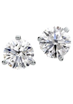 GIA Certified 3.60 Ct Internally Flawless Natural Diamonds  18K Gold Earrings