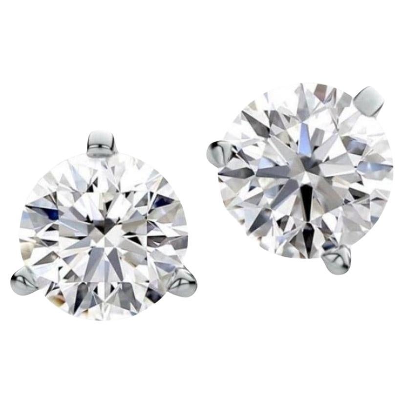 GIA Certified 3.60 Ct Internally Flawless Natural Diamonds  18K Gold Earrings