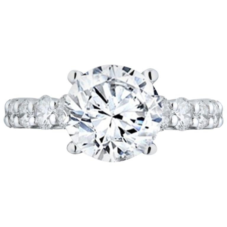 GIA Certified 3.61 Carat E-SI Engagement Ring