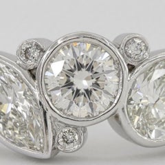GIA Certified 3.62 Carat Cushion, Marquise, Pear, Princess Cut Diamond Ring
