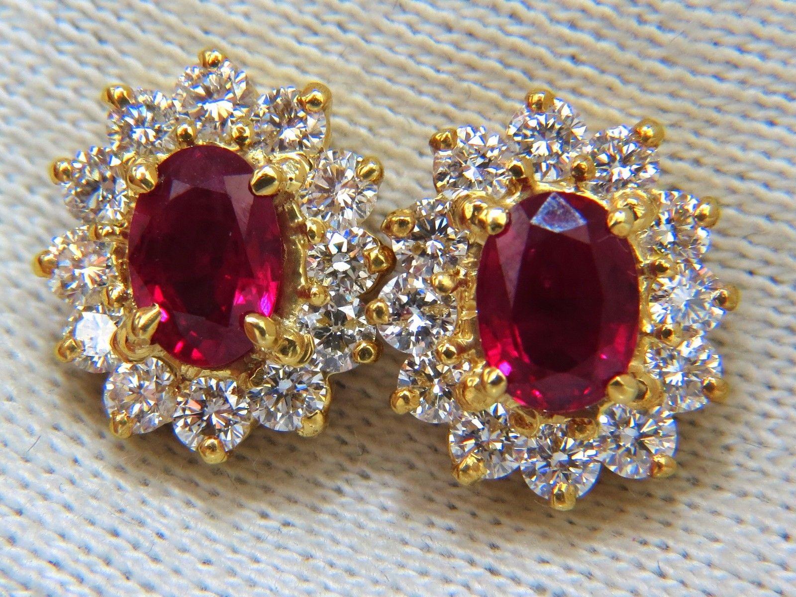 certified ruby earrings