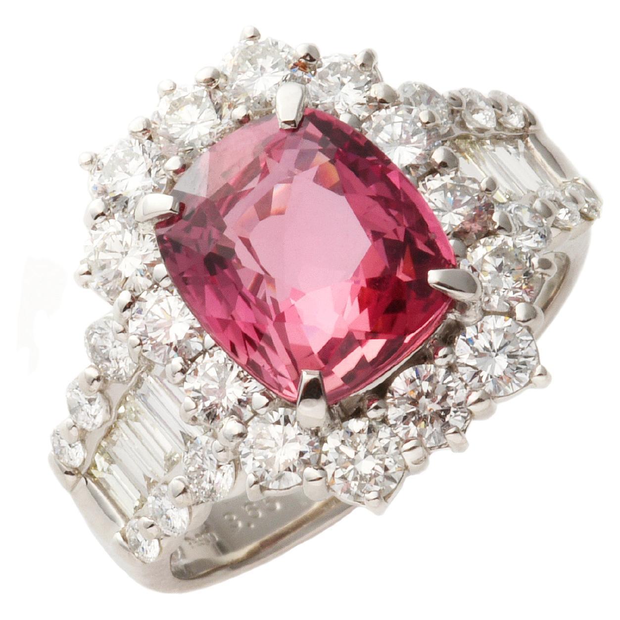 GIA Certified 3.65 ct "Padparadscha" Sapphire Ring