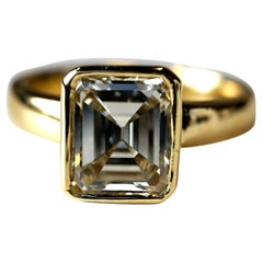 983x8 GIA Certified 3.68 Carats Emerald Cut Diamond Solitaire