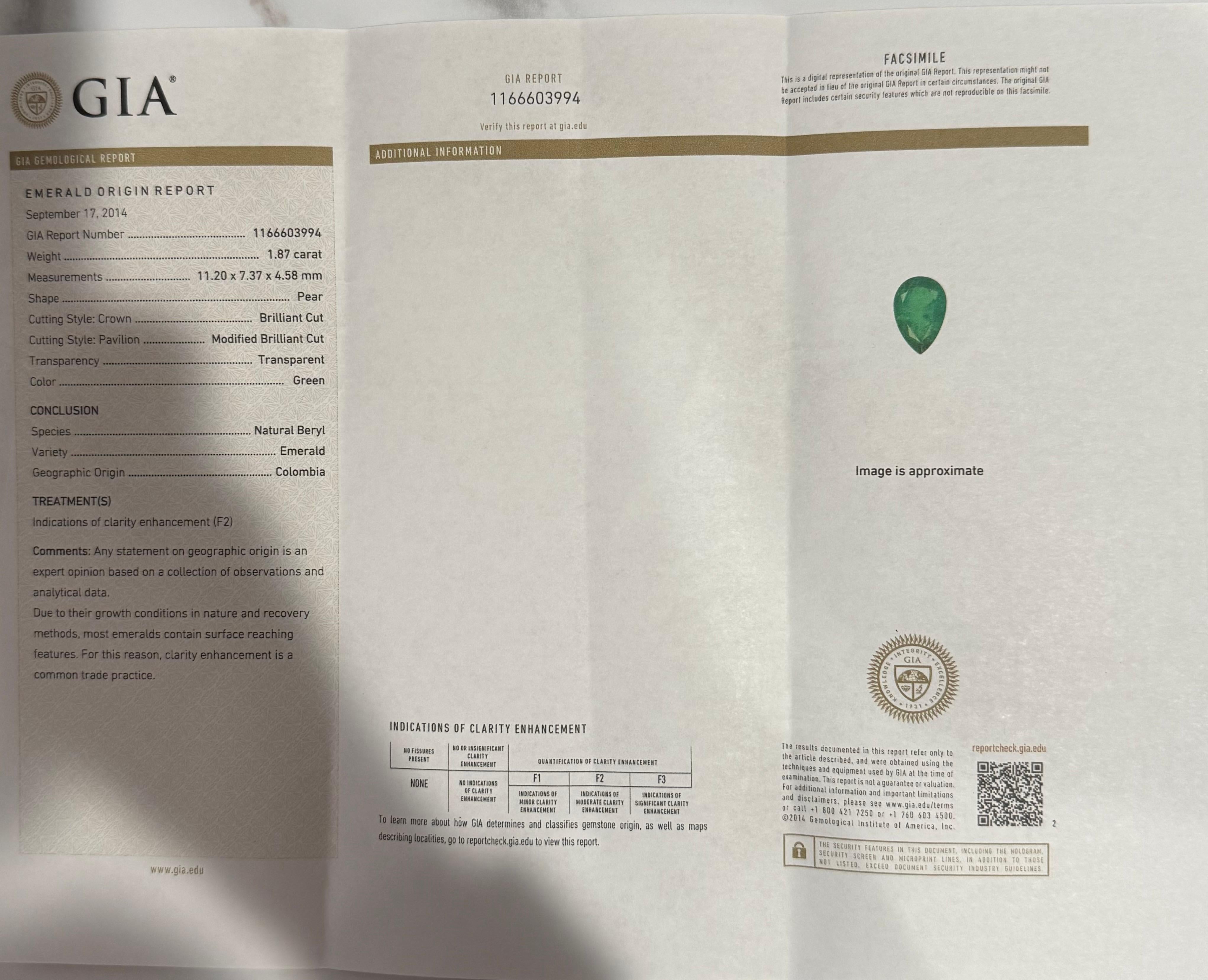 GIA Certified 3.69 Carat Colombian Emerald Diamond 18 Karat Yellow Gold Ring For Sale 9