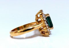 GIA Certified: 3.72ct Natural Emerald Diamonds Ring 14kt 'F2'*