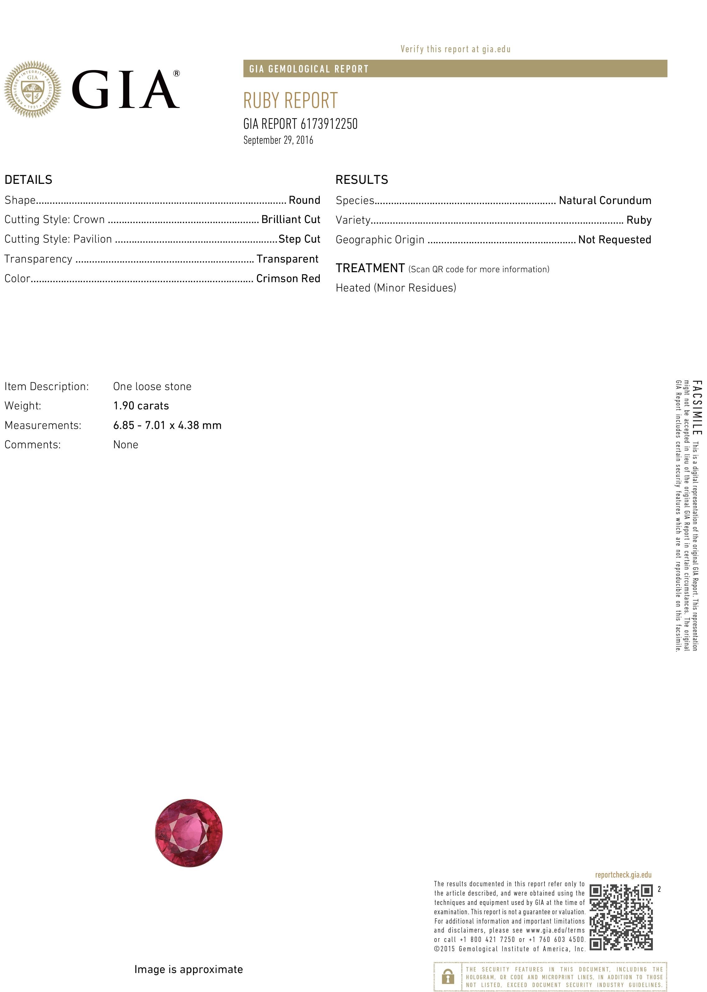 GIA Certified 3.78 Carat Ruby Earring Studs Bezel 18 Karat Yellow Gold In New Condition For Sale In New York, NY