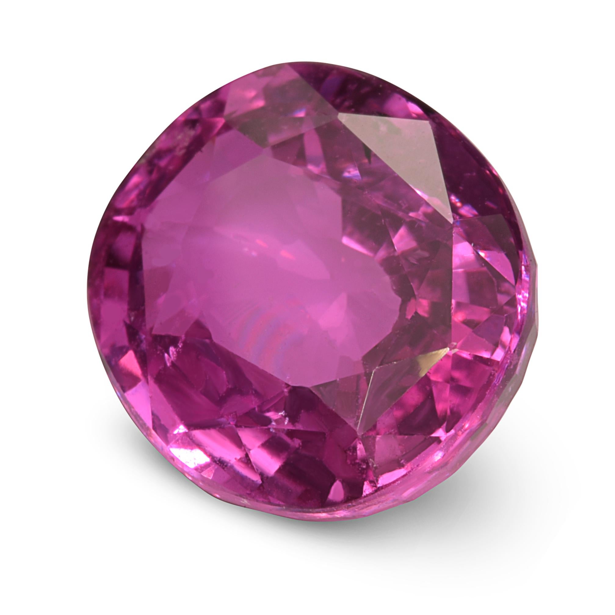 Mixed Cut GIA Certified 3.78 Carats Heated Pink Sapphire  For Sale