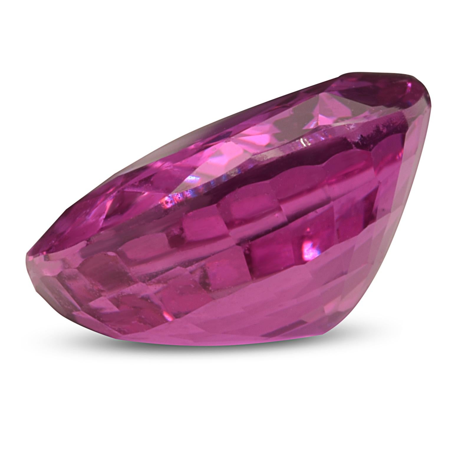 GIA Certified 3.78 Carats Heated Pink Sapphire  In New Condition For Sale In Los Angeles, CA
