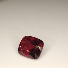 GIA Certified 3.78ct Cushion Cut Red Spinel, Unheated, Myanmar