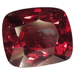 GIA Certified 3.78ct Cushion Cut Red Spinel, Unheated, Myanmar