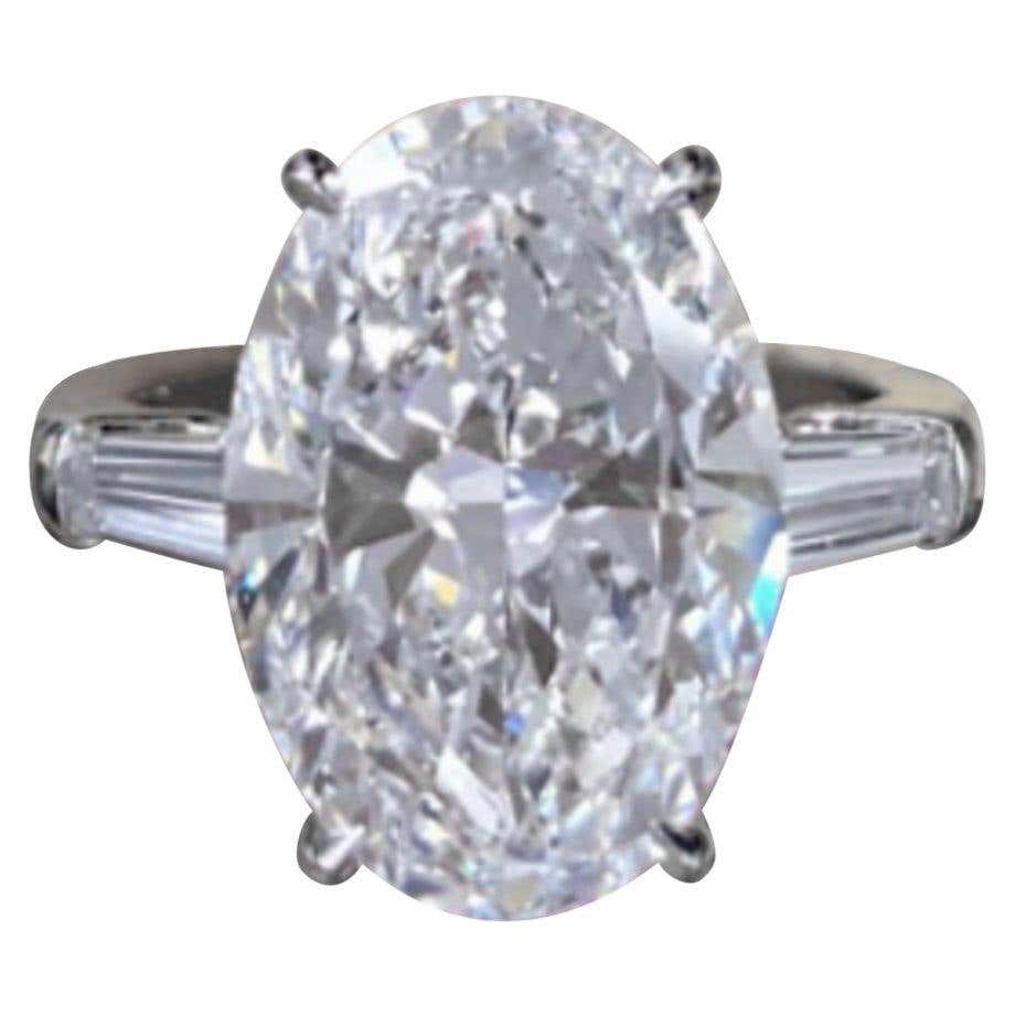 EXCEPTIONAL GIA Certified 3 Carat Oval Diamond Solitaire Engagement