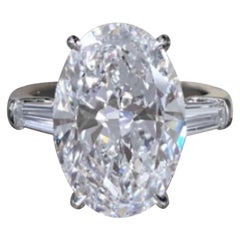 EXCEPTIONAL GIA Certified 3 Carat Oval Diamond Solitaire Engagement Ring