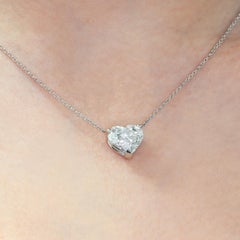 GIA Certified 3.01 Carat Heart Cut Diamond Pendant