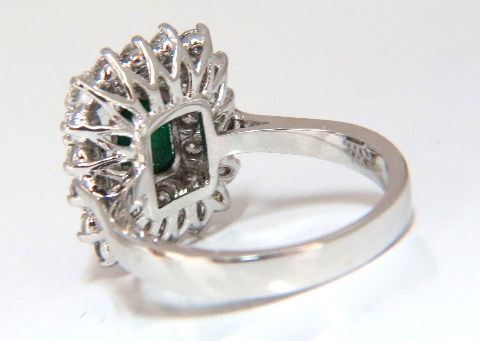 GIA Certified 3.82 Carat Natural Emerald Diamonds Ring 14 Karat No Enhancement 1