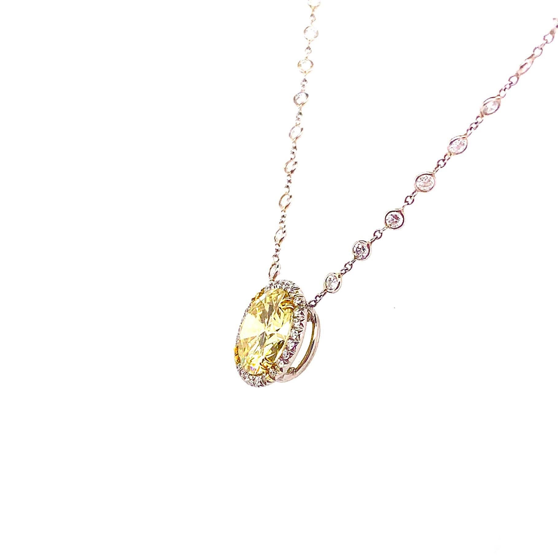 yellow diamond pendant