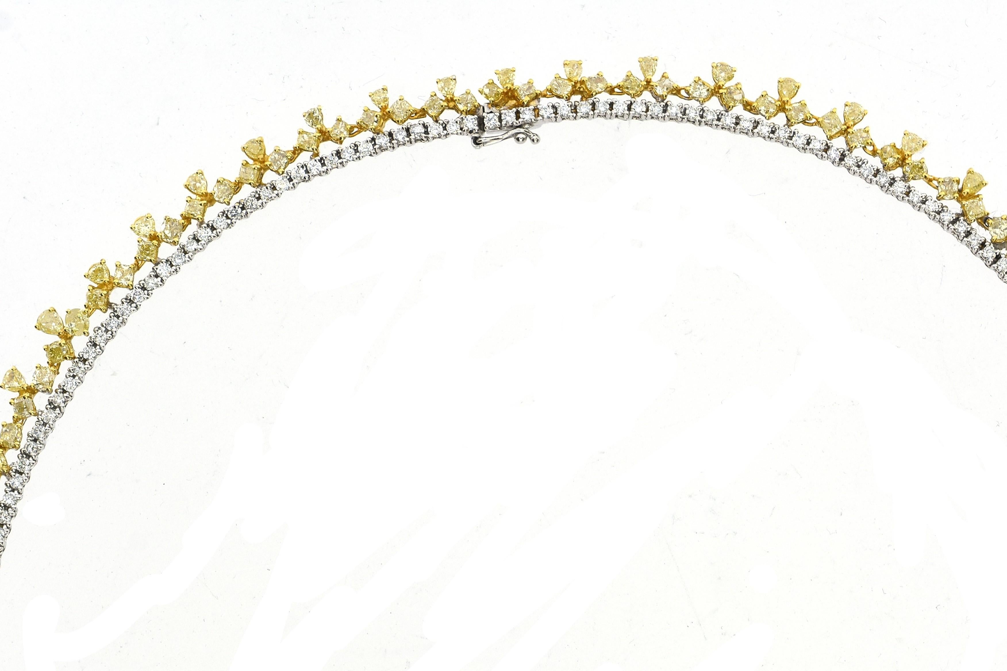 Women's GIA Certified 38.33 Carat Natural Yellow Diamond Necklace