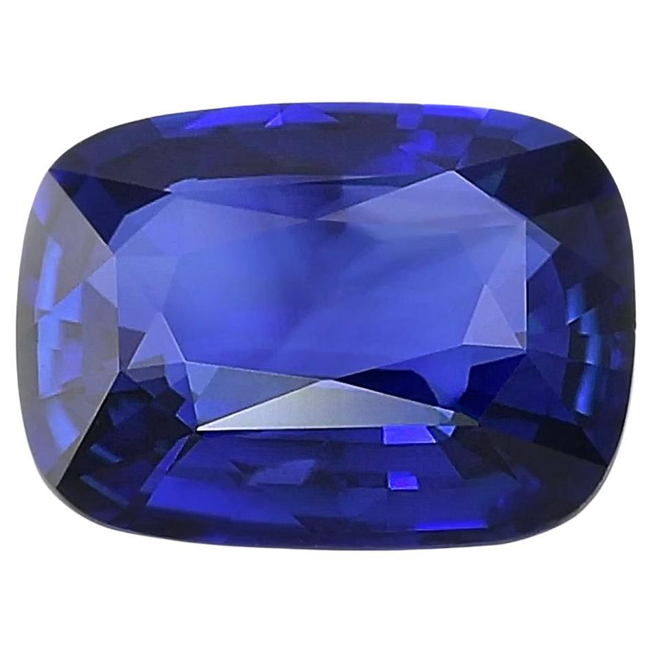 Saphir bleu naturel certifié GIA de 3,87 carats