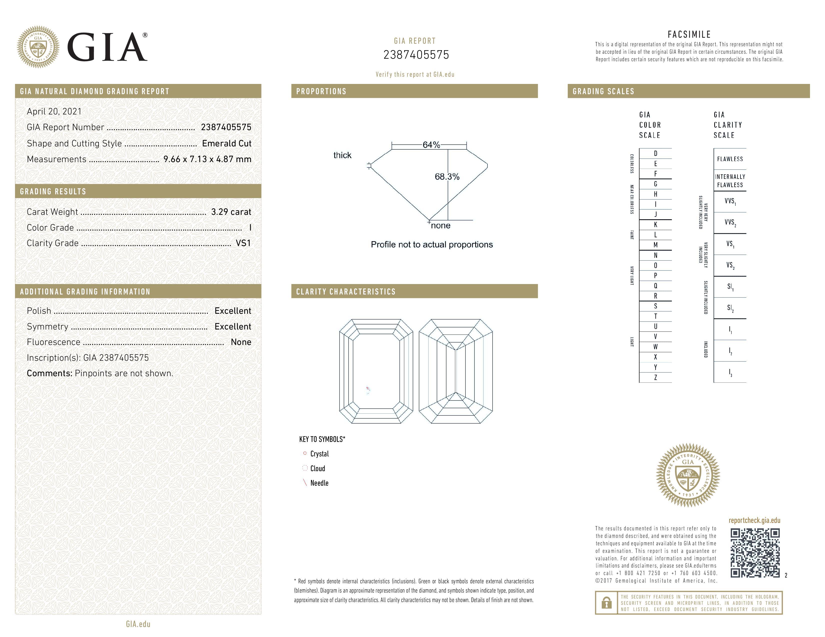 Modern GIA Certified 3.89 Carat  Excellent Cut Ring