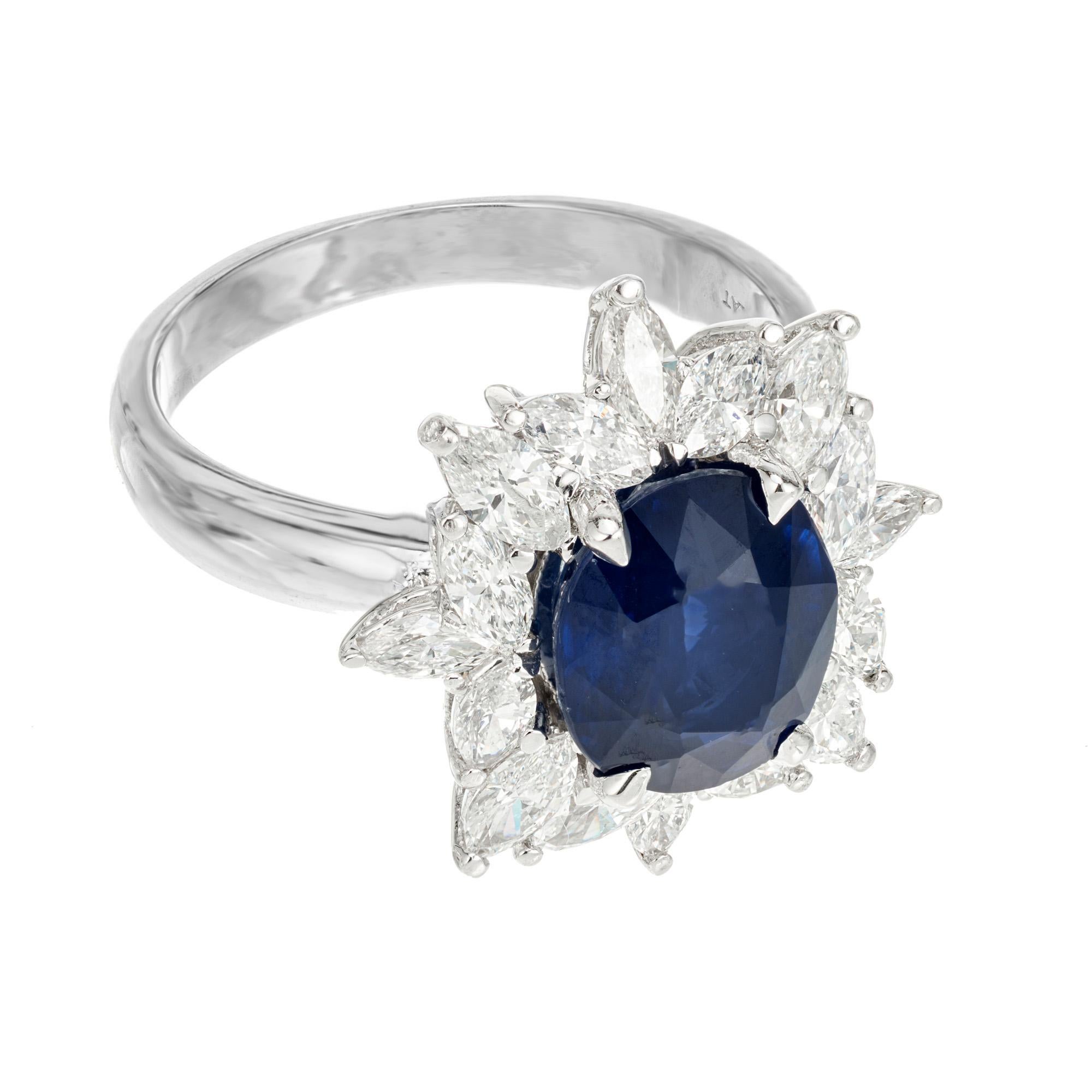 royal blue diamond ring