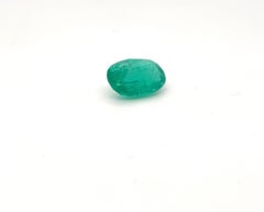 GIA Certified 3.95 Carat Cushion Cut Russian Emerald Loose Gemstone
