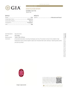 GIA Certified 3.97ct Oval Ruby
