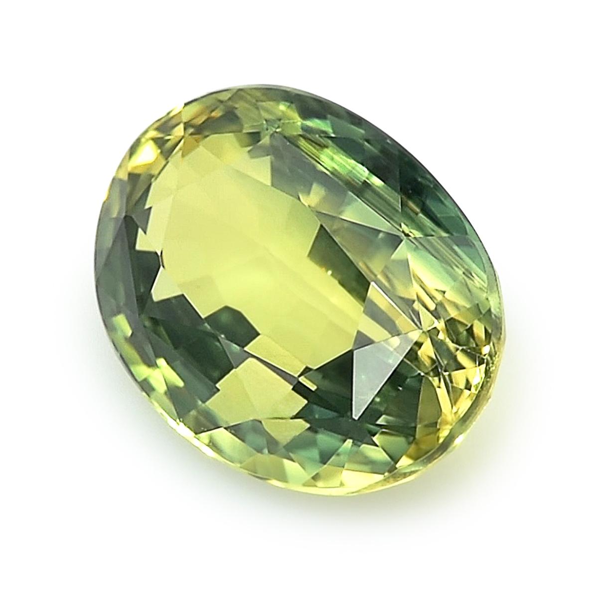 Zafiro azul amarillento natural sin calentar Gema 3,99 quilates con informe GIA Corte mixto en venta