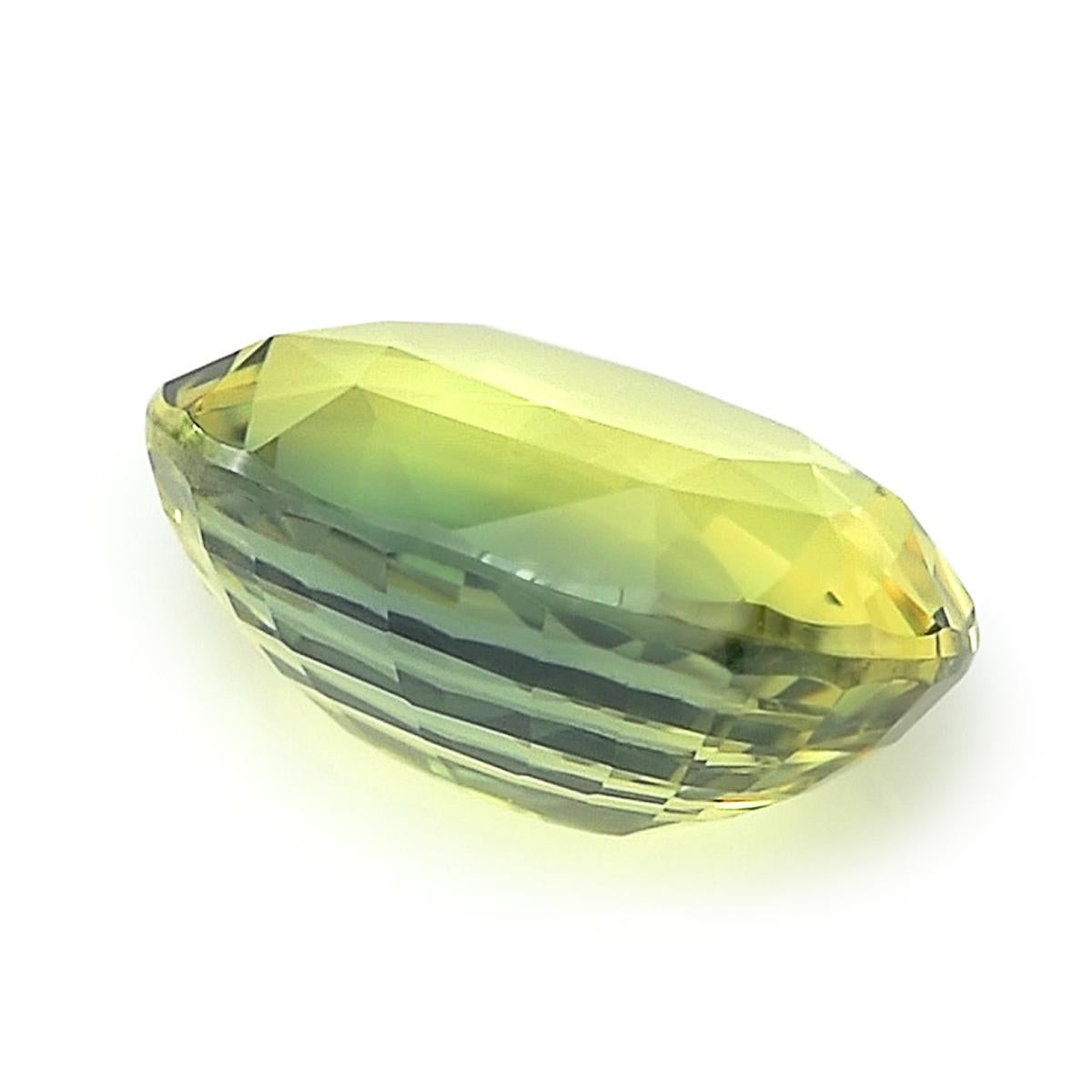 GIA Certified Natural Unheated Yellowish Blue Sapphire 3.99 Carats  In New Condition For Sale In Los Angeles, CA