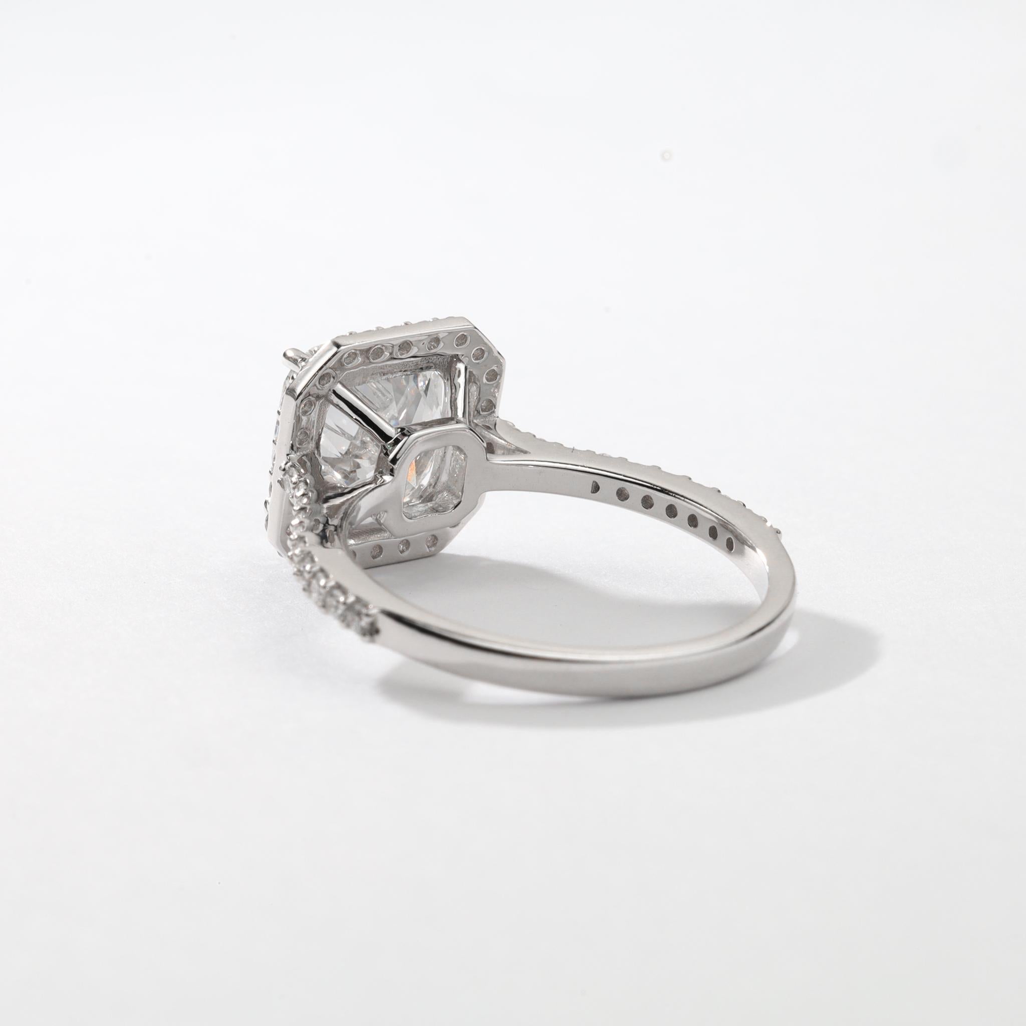 Cushion Cut GIA Certified 3ct Cushion-Cut Diamond Solitaire Engagement Ring in 950 Platinum For Sale