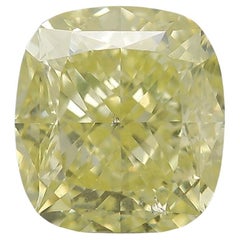 GIA Certified 3ct Fancy Yellow Cushion SI2 Loose or Set in Solitaire Ring