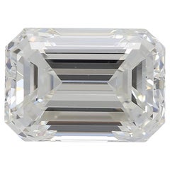 GIA zertifiziert 3ct I VS1 Smaragdschliff Diamant lose oder in Solitär Ring gesetzt