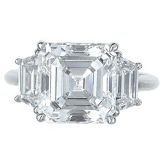 GIA Certified 4 Carat Asscher Cut Diamond Flawless Clarity