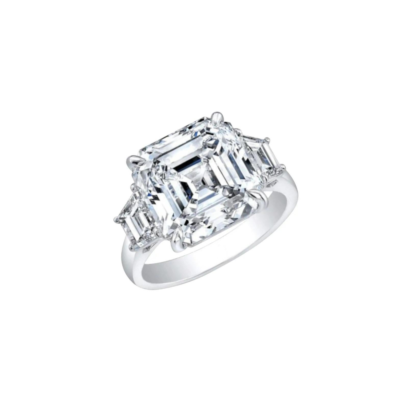 Contemporary GIA Certified 4.02 Carat Cut Diamond F Color VVS2 Clarity Ring in Platinum For Sale